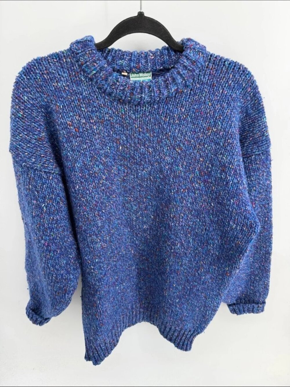 Vintage John Molloy Donegal Knit 100% new wool chunky knit pullover sweater sz L
